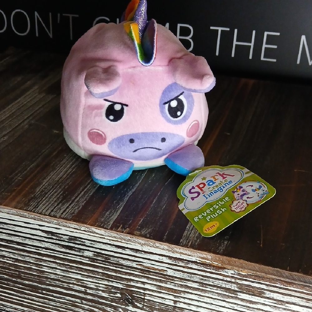 Spark Create Imagine Mood Reversible Plush Unicorn